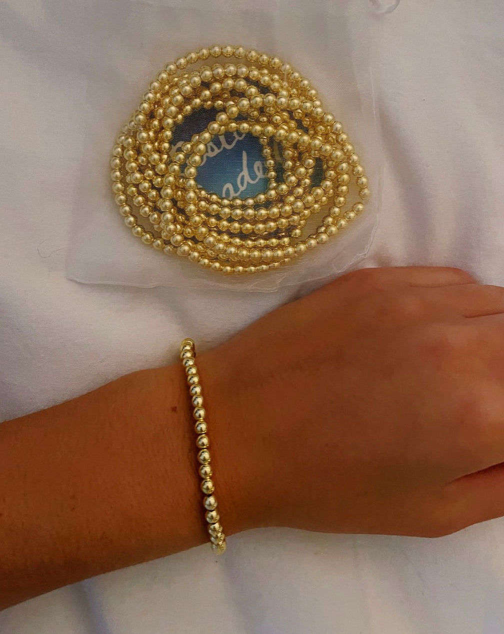 Gold Beaded Bracelet